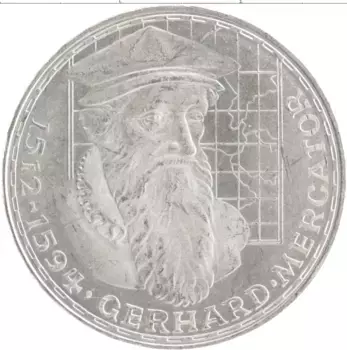 Монета 5 марок ФРГ 1969 года Серебро F