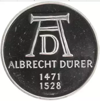 Монета 5 марок ФРГ 1971 года Серебро D