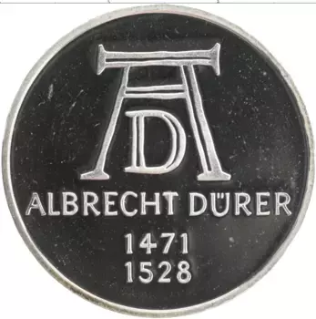 Монета 5 марок ФРГ 1971 года Серебро D