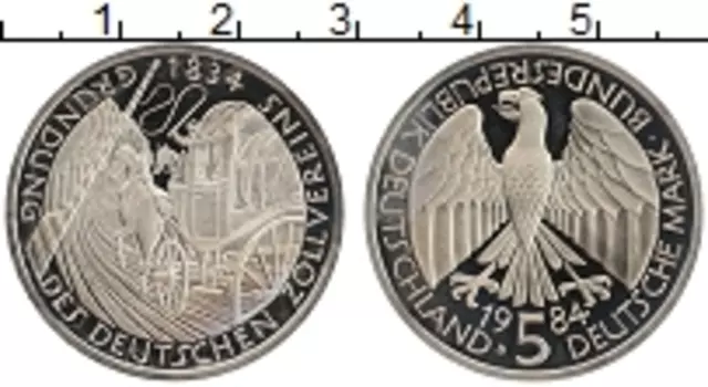 Монета 5 марок ФРГ 1984 года Медно-никель D