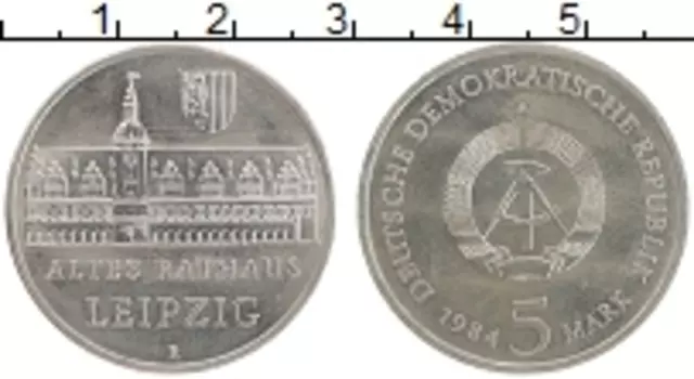 Монета 5 марок ГДР 1984 года Медно-никель А