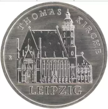 Монета 5 марок ГДР 1984 года Медно-никель Церковь Томаса, Лейпциг
