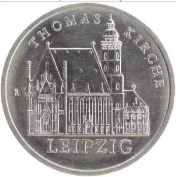 Монета 5 марок ГДР 1984 года Медно-никель Церковь Томаса, Лейпциг
