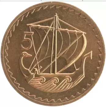 Монета 5 милс Кипра 1973 года Бронза