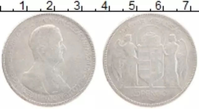 Монета 5 пенго Венгрии 1930 года Серебро Адмирал Хорти