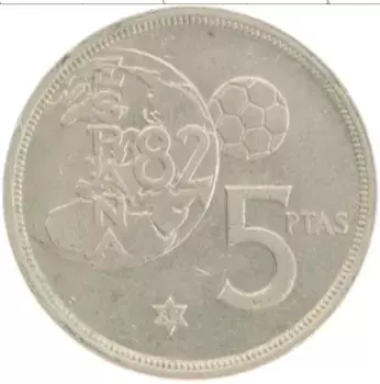 Монета 5 песет Испании 1980 года Медно-никель Хуан Карлос I