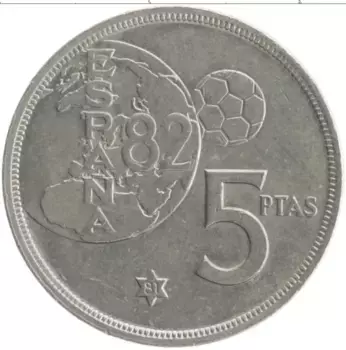 Монета 5 песет Испании 1980 года Медно-никель Хуан Карлос I