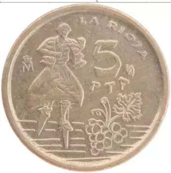 Монета 5 песет Испании 1996 года Бронза Ла Риоха