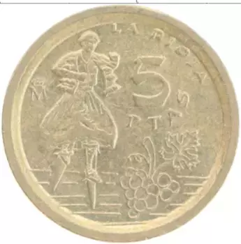 Монета 5 песет Испании 1996 года Бронза Ла-Риоха