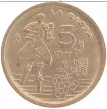 Монета 5 песет Испании 1996 года Латунь Ла Риоха