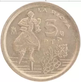 Монета 5 песет Испании 1996 года Латунь Ла Риоха