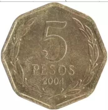 Монета 5 песо Чили 2004 года Бронза Бернардо О’Хиггинс