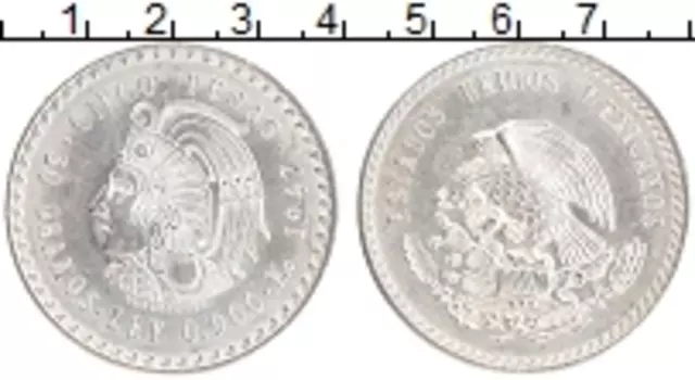 Монета 5 песо Мексики 1947 года Серебро