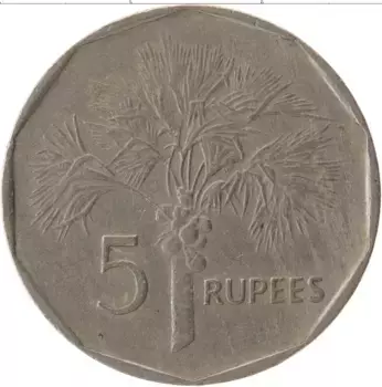 Монета 5 рупий Сейшел 1982 года Медно-никель UNC-