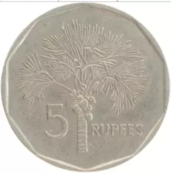 Монета 5 рупий Сейшел 1992 года Медно-никель