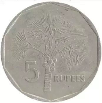Монета 5 рупий Сейшел 2000 года Медно-никель