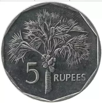 Монета 5 рупий Сейшел 2010 года Медно-никель