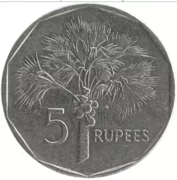 Монета 5 рупий Сейшел 2010 года Медно-никель