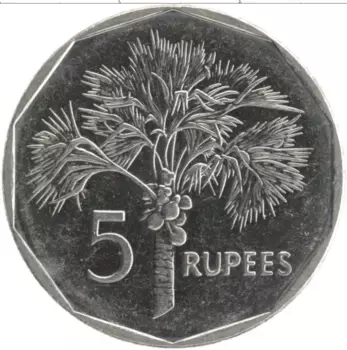 Монета 5 рупий Сейшел 2010 года Медно-никель