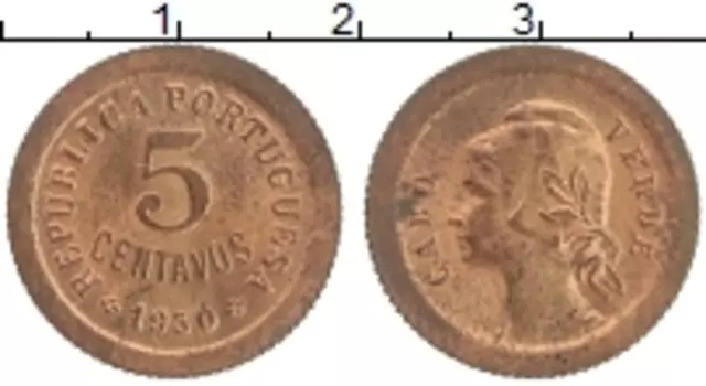 Монета 5 сентаво Кабо-Верде 1930 года Бронза