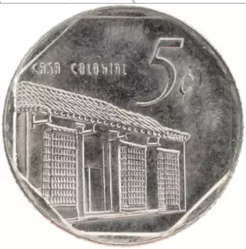 Монета 5 сентаво Кубы 1994 года Медно-никель Интур