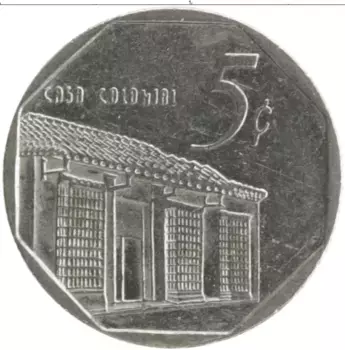 Монета 5 сентаво Кубы 1996 года Медно-никель