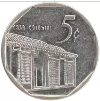 Монета 5 сентаво Кубы 1999 года Медно-никель