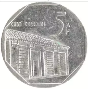 Монета 5 сентаво Кубы 1999 года Медно-никель