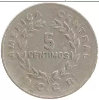 Монета 5 сентим Коста-Рики 1973 года Медно-никель