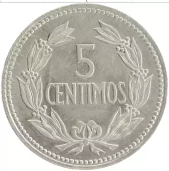 Монета 5 сентим Венесуэлы 1965 года Медно-никель