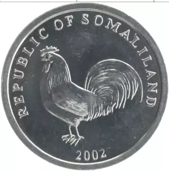 Монета 5 шиллингов Сомалиленда 2002 года Алюминий