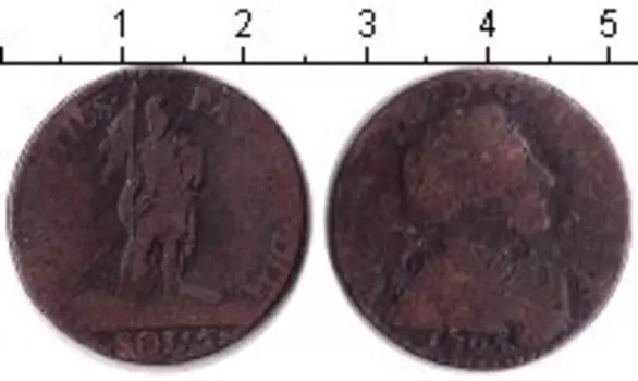 Монета 5 сольди Сардинии 1795 года Медь SARDINIA