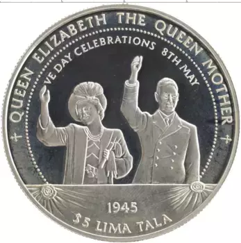 Монета 5 тала Токелау 1997 года Серебро Елизавета II