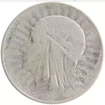 Монета 5 злотых Польши 1933 года Серебро