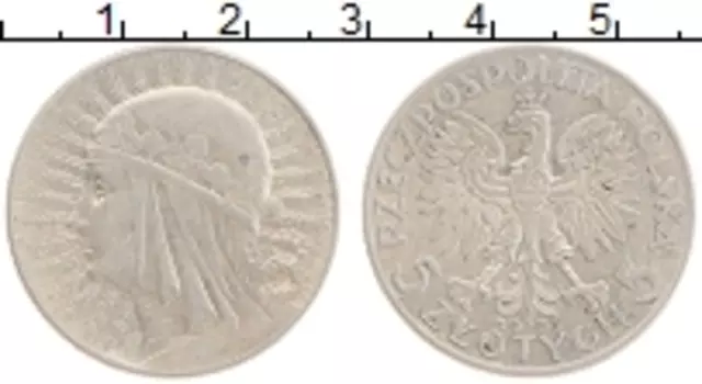Монета 5 злотых Польши 1933 года Серебро Святая Ядвига