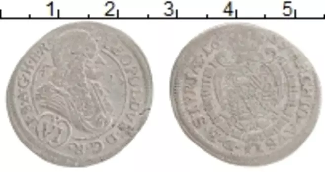 Монета 6 крейцеров Австрии 1689 года Серебро Леопольд