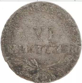 Монета 6 крейцеров Австрии 1804 года Серебро Передняя Австрия