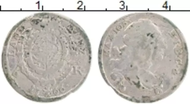 Монета 6 крейцеров Баварии 1766 года Серебро Максимильян II Иосиф