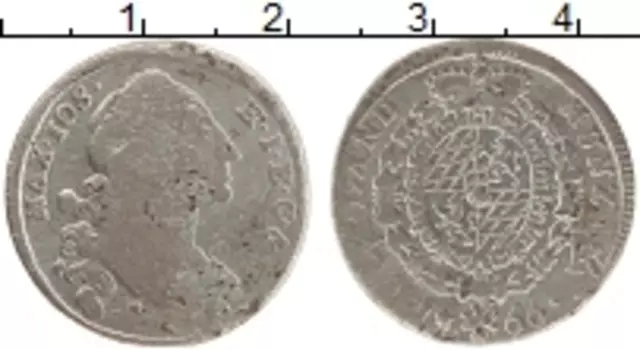 Монета 6 крейцеров Баварии 1766 года Серебро Максимилиан Иосиф