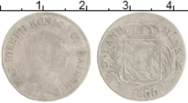 Монета 6 крейцеров Баварии 1806 года Серебро Максимилиан IV Иосиф