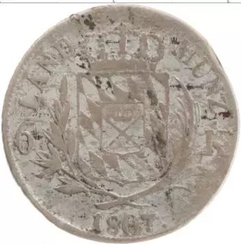 Монета 6 крейцеров Баварии 1807 года Серебро Максимилиан Иосиф