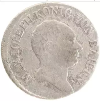 Монета 6 крейцеров Баварии 1807 года Серебро Максимильян Иосиф