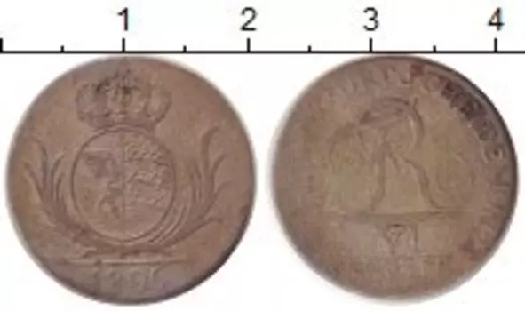 Монета 6 крейцеров Вюртемберга 1806 года Серебро Фридрих (KM# 495)