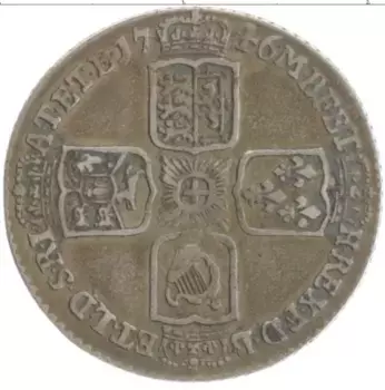 Монета 6 пенсов Англии 1746 года Серебро Георг II