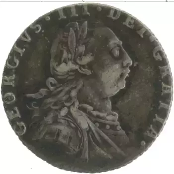 Монета 6 пенсов Англии 1787 года Серебро Георг III