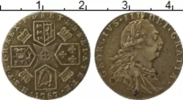 Монета 6 пенсов Англии 1787 года Серебро Георг III