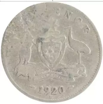 Монета 6 пенсов Австралии 1920 года Серебро Георг V