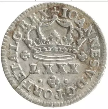 Монета 80 рейс Португалии Серебро Жуан V