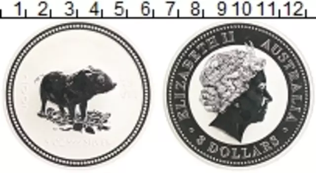 Монета 8 долларов Австралии 2007 года Серебро Елизавета II