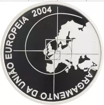 Монета 8 евро Португалии 2004 года Серебро Расширение ЕС